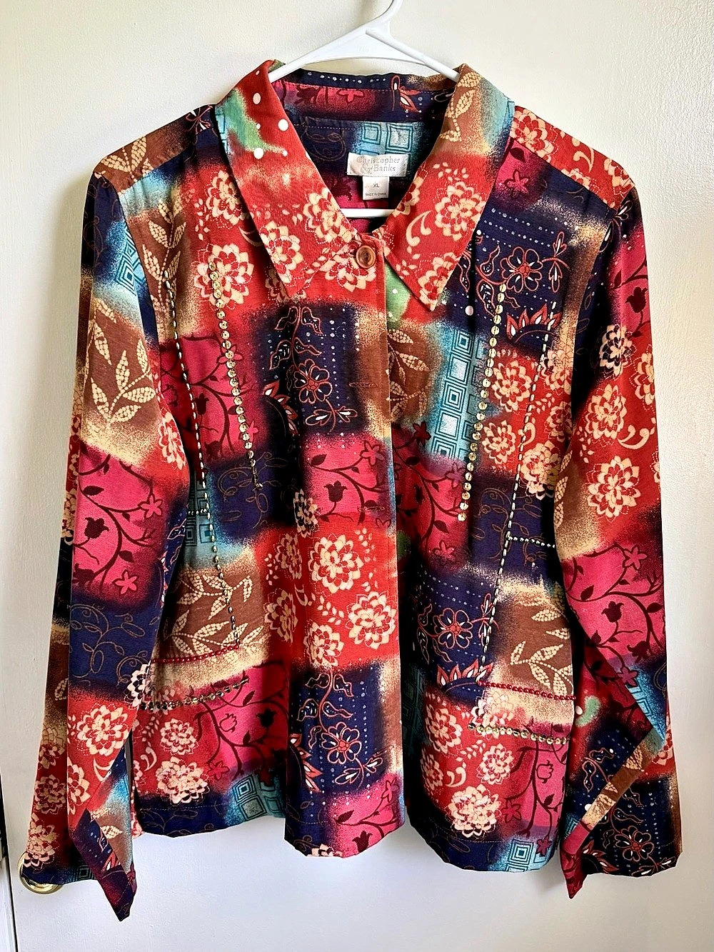 Vintage Christopher & Banks statement button up | artsy | eclectic
